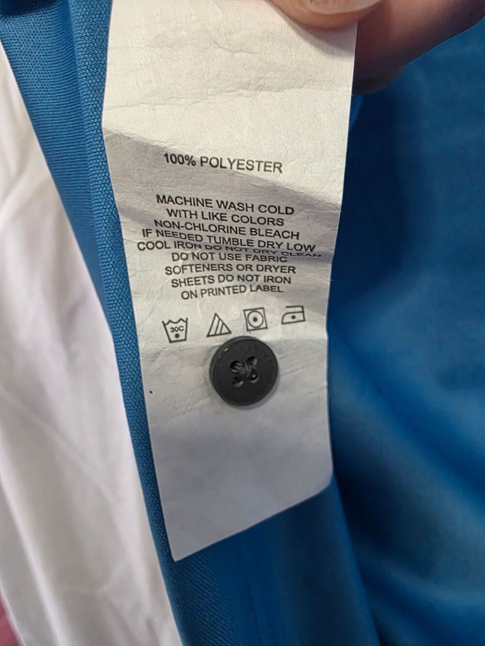 Nicklaus Varadero Graphic Polo Shirt Blue M 100% Polyester Made in Jordan - Picture 4 of 6